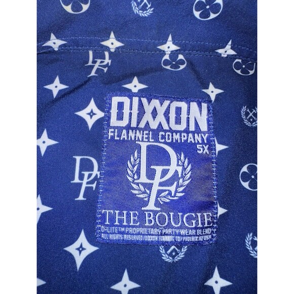 Dixxon Flannel Blue Bougie All Over Print Short Sleeve Shirt 4XL - Picture 3 of 9